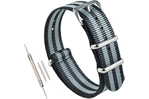 MZBUTIQ Correas para Relojes Delgado Nylon Reemplazo 4 Anillos(10 12 13 14 15 16 17 18 19 20 21 22 23 24mm