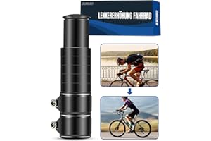 COICER Elevador de manillar de bicicleta (13,6/18/21) x 2,86 cm/28,6 mm, manillar de bicicleta 31,8/25,4 x 120 mm, manillar ajustable para conducción saludable, manillar de bicicleta, aluminio para