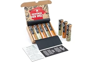 TIMBER TASTE® 5 Gewürze aus aller Welt - Seltene Gewürze Geschenkset Männer - Weihnachten Geschenke Set für Männer & Frauen - Ausgefallene Geschenke Erwachsene Kleinigkeit - Geschenkset Weihnachten