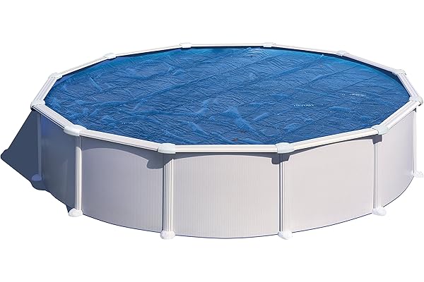 GRE CV450 - Bâche d'été pour piscines Rondes de Ø460cm de diamètre, épaisseur 180µ, Couleur Bleue