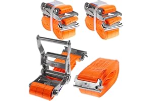 INDUSTRIE PLANET 2 x 2000kg 5m Spanngurte mit Ratsche für Ankerschiene Anker Kombi Zurrschiene