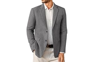 Elainone Blazers for Men UK 2 Button Slim Fit Lightweight Blazer Jackets Classic Formal Business Suit Casual Sports Coats