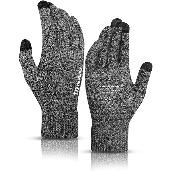 DKDDSSS 2 Paires Gants Hiver Homme Femme - Gants Laine Chauds Écran Tactile Antidérapant Doublure Polaire - Course Ski