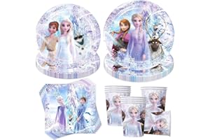 YEAHBOOM 50 Stück Partygeschirr Set,Kindergeburtstag Partygeschirr,Geburtstag Party Geschirr Set,Geburtstag Deko,Deko Partyzubehör Pappteller Set,Mit Teller Becher Servietten,Party Geschirr für 10 Gäste