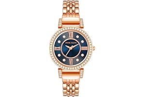 Anne Klein Women's Premium Crystal Accented Bracelet Watch, AK/2928