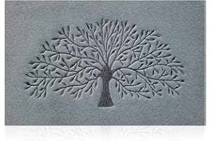 AOAOPQ Door Mats Inside Non-slip Outdoor Mat with Non-slip Rubber Backing for Entryway Hallway Kitchen Easy to Clean (45x70, Tree&Light Grey)