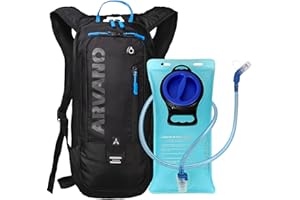 Arvano 6L Mini Mochila Bicicleta Montaña Impermeable, Mochila Hidratación MTB con 2L Bolsa de Agua para Ciclismo Bici Running