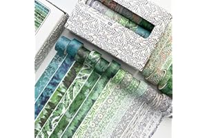 EXQULEG Zestaw 30 rolek taśm Washi, dekoracyjne taśmy klejące, "zrób to sam", taśma maskująca Washi, zestaw do sztuki, rzemiosła DIY, do pamiętnika, strugania, albumu kolekcjonerskiego, pakowania (A)