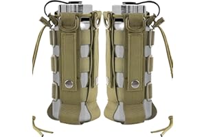Dyna-Living 2 soportes tácticos para botellas militares, para exteriores, senderismo, camping, trekking, nailon 1000D
