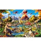 Peter Pauper Press Puzzle 1000 Pezzi – Dinosauri In Paesaggio Preistorico, Poster Incluso, 71x51 Cm - 6
