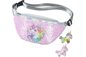 LYJOW Marsupio Bambina Unicorno Marsupio Con Paillettes Marsupio Glitterato Per Ragazze Marsupio Con Paillettes Marsupio Donna Regalo Bimba Anni Borsa a Tracolla Per Bambini Donne e Ragazze