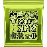 Ernie Ball Normal Slinky Nickel Wound Elektro Gitar Telleri 3'l&uuml; Paket - &Ouml;l&ccedil;&uuml; 10-46