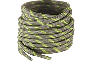 Shecret Cordones Redondos para Botas [2 Pares] - Cordones 4,5mm Antideslizantes y Anti-Rotura para Senderismo, Trabajo & Deporte (70-180 cm) - Hombre/Mujer