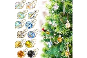 VEEKAY Sonnenfänger Kristall Fenster,12 Stück Kristalle zum aufhängen,Fensterdeko Hängend,Regenbogen Sonnenfänger Kristal,Regenbogen Kristalle Anhänger,Kristall Glas Prisma,Bunte Kristall Regenbogen