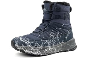 Sosenfer Winterstiefel Herren Wasserdicht Gefüttert Schneestiefel Warm Winterschuhe Winter Boots Wanderschuhe Winter