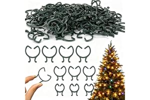 Hysagtek 200 Stück Dachrinnenhaken für Lichterkette, 3 Größen Lichterketten Befestigung Clips, Haken für Lichterkette für Weihnachtsbäume, Dachvorsprünge und Zäune Geeignet
