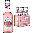 Fentimans Pink Rhubarb Tonic Water - Botanically Brewed Water - Infused with Sweet Rhubarb and Botanical Extracts - Low Calorie, Gluten Free and Vegan Friendly Soft Drinks - 4 x 200ml