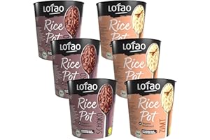 ‎LOTAO Lotao Rice Pot Mix 6er Set: Je 3x Schoko & Zimt- vegan bio, Milchreis ohne Milch | Schnelles Instant Reisdessert Becher to-go | ohne künstliche Geschmacksverstärker (Rice Pot Mix, 55 g (6er Pack))