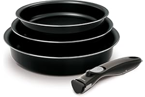 Backen 181501 - Set de poêles - 4 Pièces Noir - Tous feux dont induction