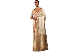 Elina fashion Sarees For Women Banarasi Art Silk Woven Saree ||Traditional Indian Wedding Gift Sari with Unstitched Blouse