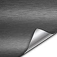 VViViD XPO Gunmetal Grey Brushed Metallic Steel 5ft Vinyl Wrap Roll with Air Release Technology (5ft x 1ft)