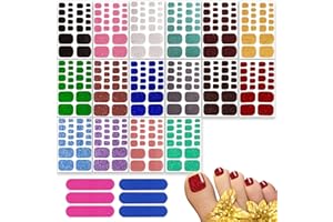 352 piezas 16 hojas Pegatinas de Esmalte de Uñas, esmalte de uñas pegatinas brillo, Pegatinas de uñas de pies completos, con 6 herramientas de manicura para uñas HOINCO
