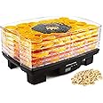 Andrew James Digital Food Dehydrator, Freeze Drier & Meat Dryer Machine, Electric Air Circulation, 550W, 6 Large Trays, Adjustable Temperature, Timer, Healthy Snacks, Fruit Dehydrator, Beef Jerky