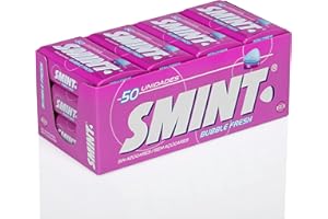 Smint Tin Bubblefresh, Caramelo Comprimido Sin Azúcar - 12 unidades de 35 gr. (Total 420 gr.)