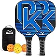 Slovic Pickleball Racket Set [2 Rackets + 4 Balls] | Pickle Ball Racket with Fiberglass Paddles & Non-Slip Grip |Lightweight & Durable Pickleball Paddles Set | Games for Kids & Adults | Gifts for Kids