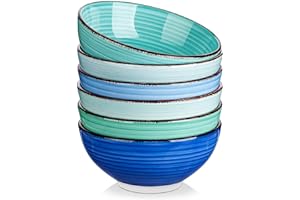 vancasso Suppenschalen Steinzeug, BONITA 6-teiliges Schüsselset, Salatschüssel, Pastaschalen, Schalen Set