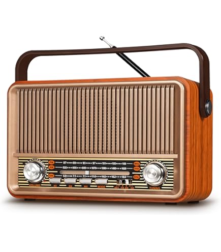Madison - FREESOUND-VR40OR - Vintage Radio 30W op Lange Batterij - Bluetooth, USB & FM - Oranje - Vintage, Nostalgisch, Retro