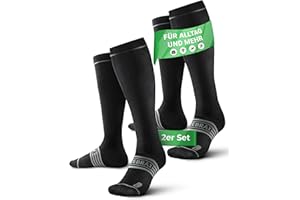 ZEBRAX® Kompressionsstrümpfe Damen & Herren [Gr. 35-47] zur Förderung der Performance I Gepolsterte Stützstrümpfe für schmerzfreies Joggen uvm. I Atmungsaktive Kompressionsstrümpfe Herren