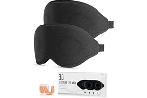 Aosun Antifaz para Dormir, 2 Antifaz Dormir 3d, Sta Máscara para Dormir Con Un Diseño Ultrasuave Está Equipada Con Mejorar La Calidad Del Sueño 2024 Modelo Actualizado