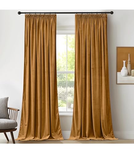 MIULEE Fluwelen gordijnen met goudfoliepatroon, 2 beige fluwelen gordijnen met ringen, elk 140 x 285 cm, kamerverduisterende gordijnen voor klassieke woonkamer slaapkamer