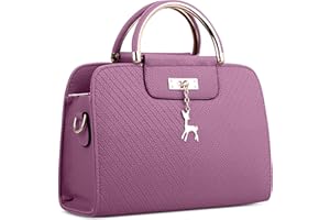 DEEVORCA Fashion Simple Women Top-handle Handbags Elegant Shoulder Bag Dating Work Party Travel Casual PU Leather Crossbody Bag Exquisite Deer Pendant Messenger Bags