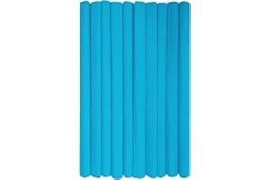 Interdruk - Rotoli di carta crespa multiuso per lavoretti e decorazioni per bambini - Confezione da 10 rotoli (50 cm x 200 cm, 28 g/m2) - 20 Azzurro