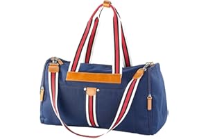 Carlo Milano Reisetaschen: Canvas-Strandtasche/Freizeittasche, blau (Strand-Tasche, Modische Sommer-Tasche, Sporttasche)