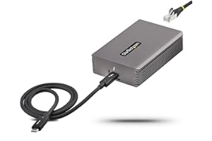 StarTech.com Adaptador de Red Ethernet Thunderbolt 3-10GbE - Multigigabit - Adaptador de Red Externo Thunderbolt 3 a RJ45 - Nic 10GBASE-T/5-2.5GBASE-T - 10Gb - Cable TB3 - Win/Mac (TB310G2)