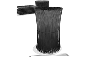 Heimfleiss® Attache fer, fil à béton 1,4 x 100-300 mm (1000 pcs.) - Fil d'attache gainé de PVC - Attache fil fer, fil à rouler pour perceuse & pince à rouler - Fermetures pour sacs métalliques