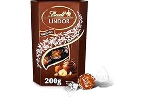 Lindt - Cornet LINDOR - Chocolat aux Noisettes - Cœur Fondant, 200g