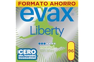 Evax Liberty Normal Compresas Sin Alas, 96 unidades, No Notarás Que Las Llevas
