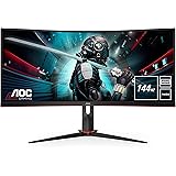 AOC Gaming CU34G2X 86 cm (34 Zoll) Curved Monitor (QHD, HDMI, DisplayPort, Free-Sync, 1ms Reaktionszeit, 144 Hz, 3440x1440) s