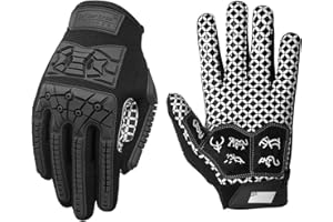 Seibertron Lineman 2.0 Anti-dérapant Shock-Absorbant Rembourré Américain Football Receiver Gants/Gloves, Flexible TPR Impact Protection Back of Hand Glove Adulte Taille