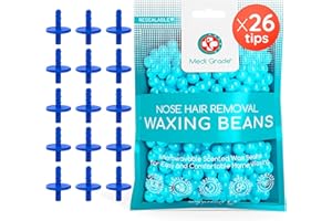 ‎MEDI GRADE Medi Grade Nasenwachsperlen und Ersatzspitzen für das Medi Grade Nasenwachs-Set – Umweltfreundliche Wachs Haarentfernung Nachfüllpackung für Unschönes, Juckendes Nasenhaar — 50 g Perlen und 26 Spitzen