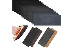 zrfgbxim 42 Piezas Papel de Lija Seco/al Agua, Lijas al Agua, Lija Madera Grano de 120 a 3000, Papel de Lija Abrasivo Fino para Pulir de Coche, Metal, Madera, Muro, Pared, 230 x 93 mm