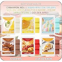 SaiXuan Fondants Parfumés à La Cire De Soja Bougie Parfumée 100% Végétale Pour Brûle Parfum (Jasmin,Lavande,Cerise,Rose,etc