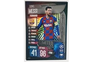 MATCH ATTAX 19/20 LIONEL MESSI SILVER LIMITED EDITION TRADING CARD - FC BARCELONA