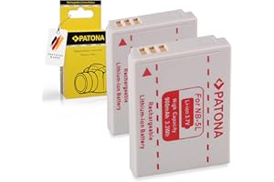 PATONA 2X Bateria NB-5L Compatible con Canon Powershot S100 SX230 SX220 SD950