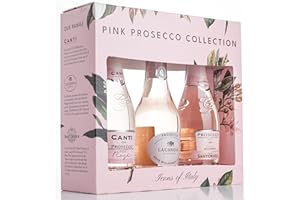 INTERSTELLAR CELLAR Pink Prosecco Collection - a gift box of 3 of Italy’s most famous Rosé Prosecco brands; Canti, La Gioiosa & Sant’Orsola - 3 x 20cl bottles