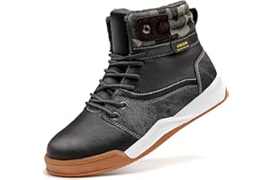 Littleplum Boys' Boots Girls Snow Shoes Kids Warm Winter Boots Comfortable High Top Non-Slip Sneakers Hiking Outdoor Boot